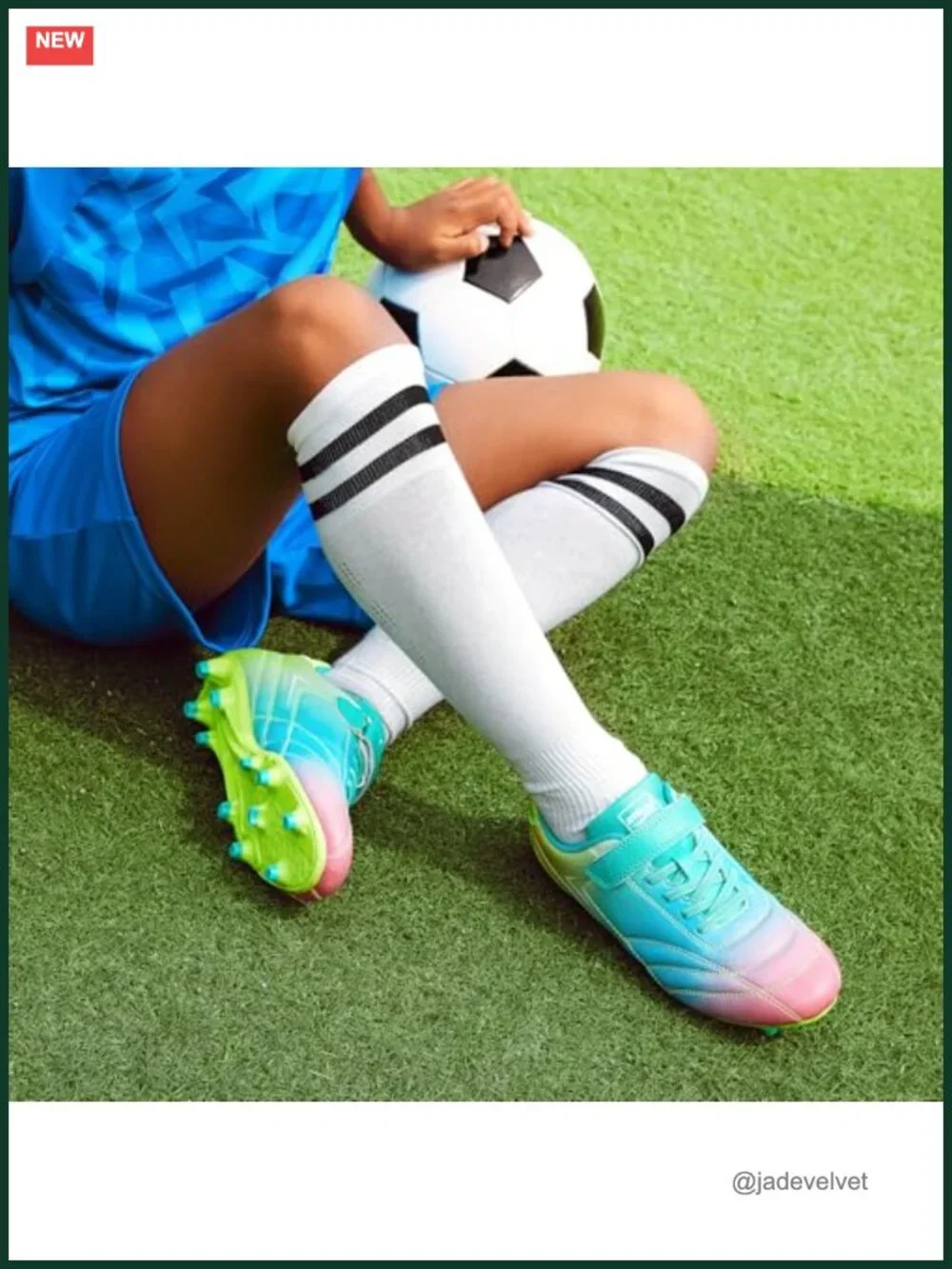 Kids Soccer Cleats for Training Matches Firm Ground Lightweight Faux Leather